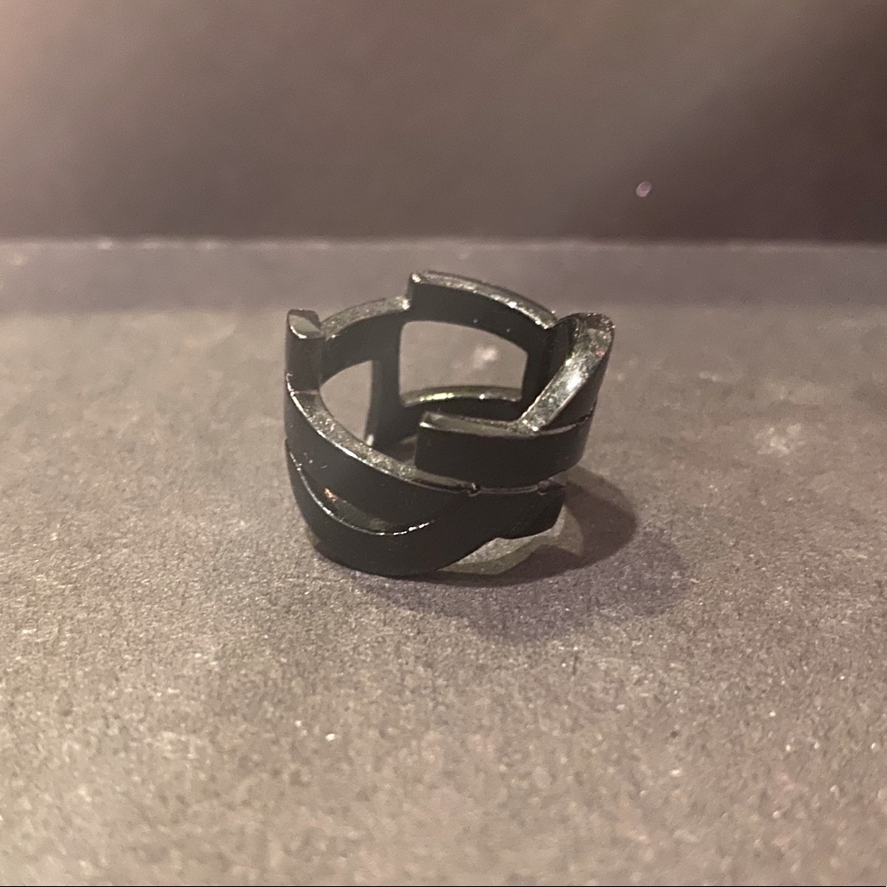 Yves Saint Laurent (YSL) Monogram Ring - Black